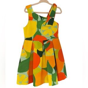 Abel & Lula -Colorful Citrus Pattern Girls Dress